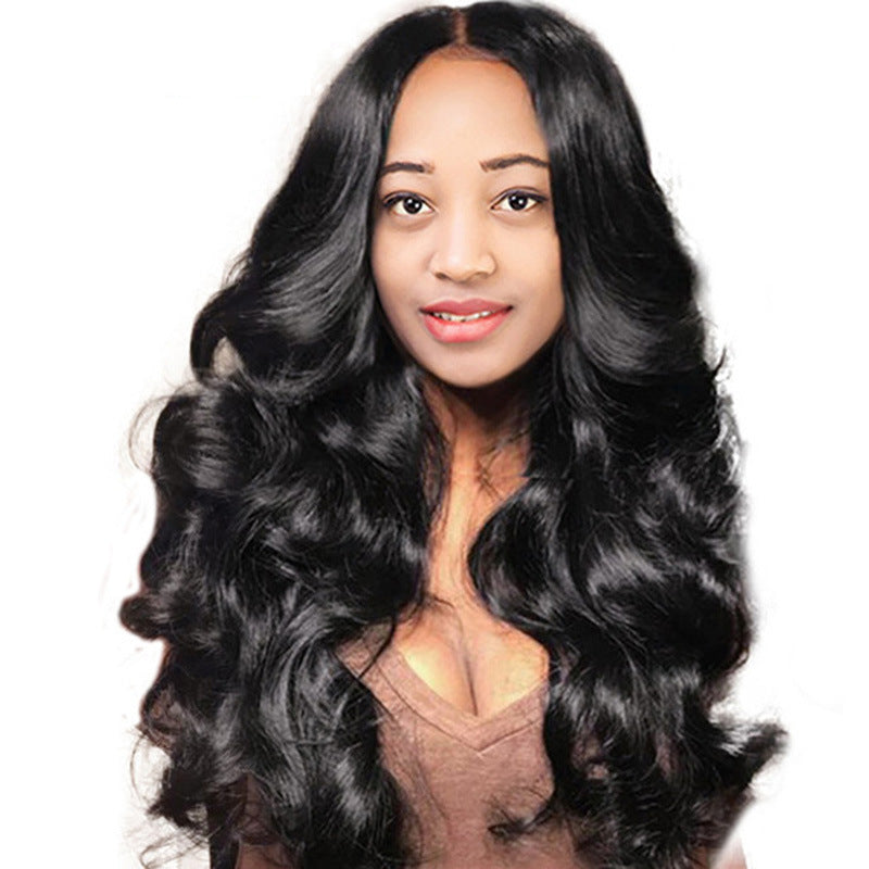 Mid-section big wave long curly wig