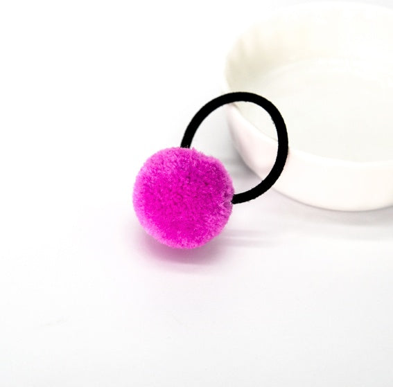 Korean candy color children's hair ball hair ring color tie hair band no seams do not hurt hair rope baby hair rope