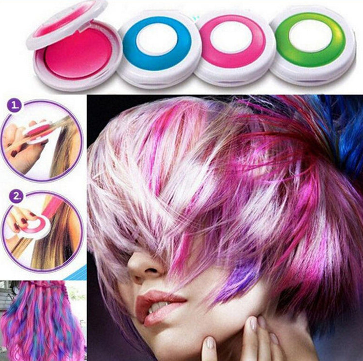 TV Hair Dye Tool Hot Huez One-Time Hair Dye Powder Color Hair Dye 4 Colors OPP Packaging