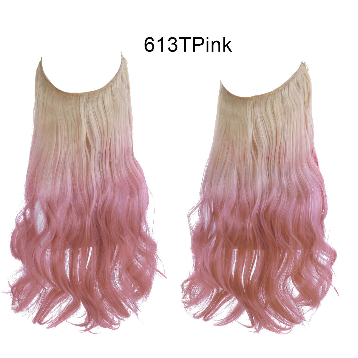 Wig Female Fish Line Type Long Curly Hair Chemical Fiber Extension Piece Matte High Temperature Silk Fish Silk Thread Wig Piece