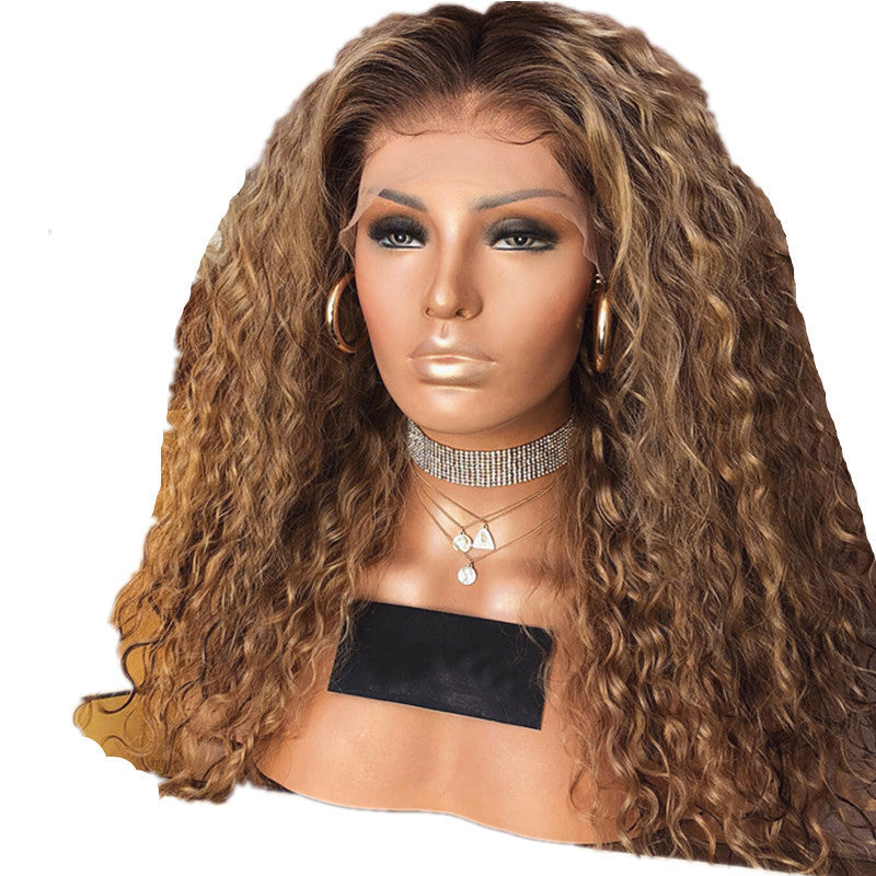 Small Curly Wig, Long Curly Hair, Small Wave, Chemical Fiber, High Temperature Resistant Wig