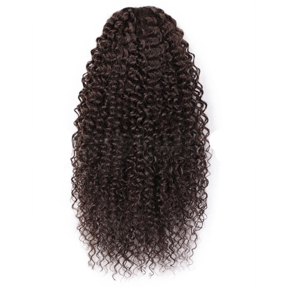 Drawstring Chemical Fiber Ponytail African Small Curly Wig