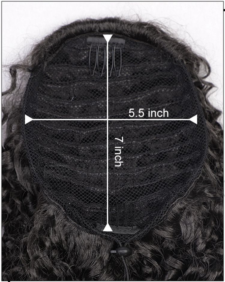 Drawstring Chemical Fiber Ponytail African Small Curly Wig