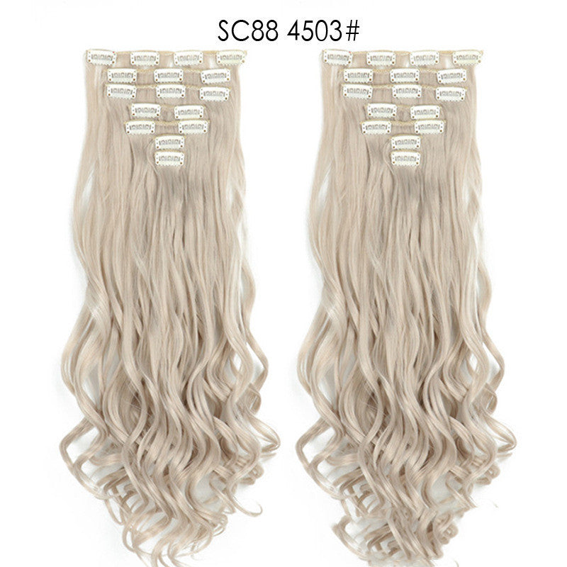 Clip Inhair16 Card Long Curly Wig Patch