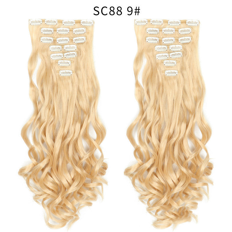 Clip Inhair16 Card Long Curly Wig Patch