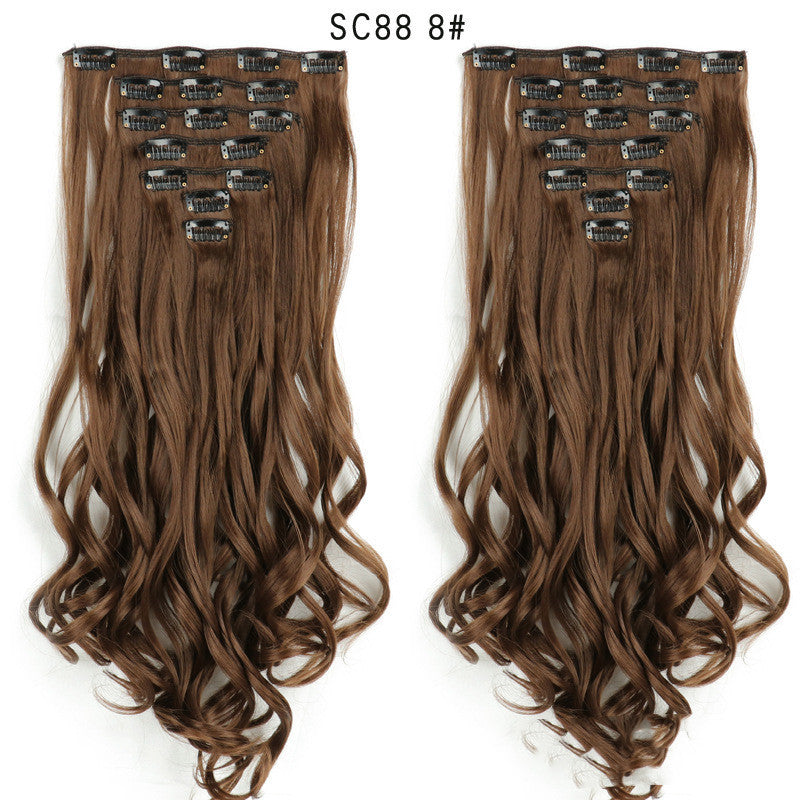 Clip Inhair16 Card Long Curly Wig Patch