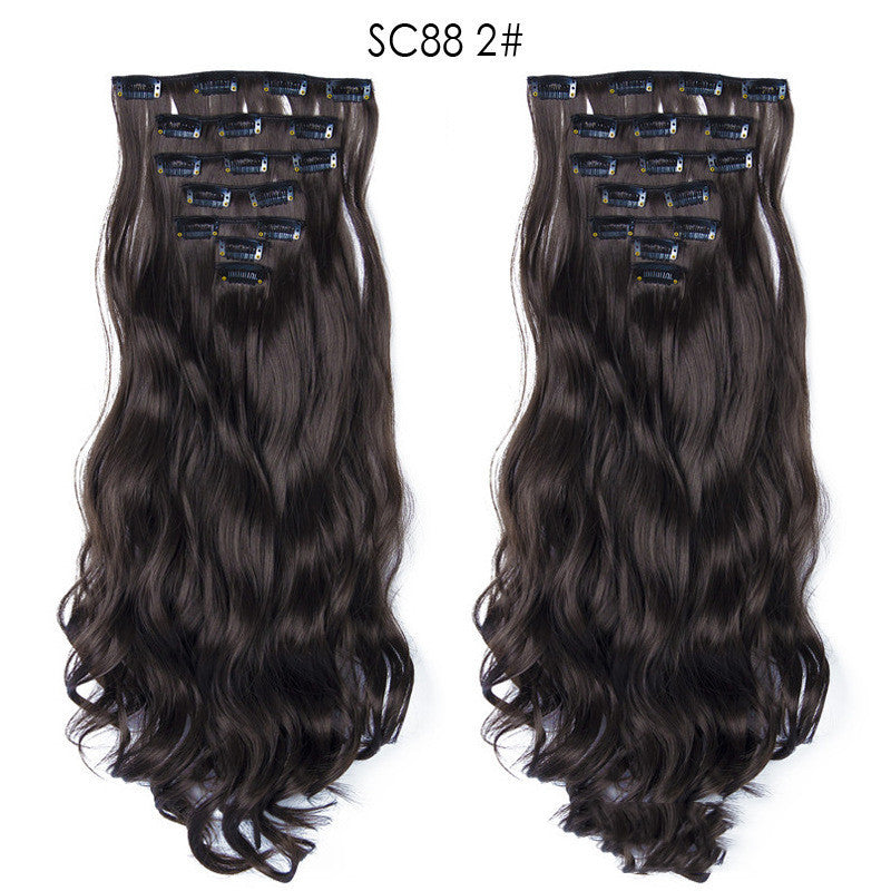 Clip Inhair16 Card Long Curly Wig Patch