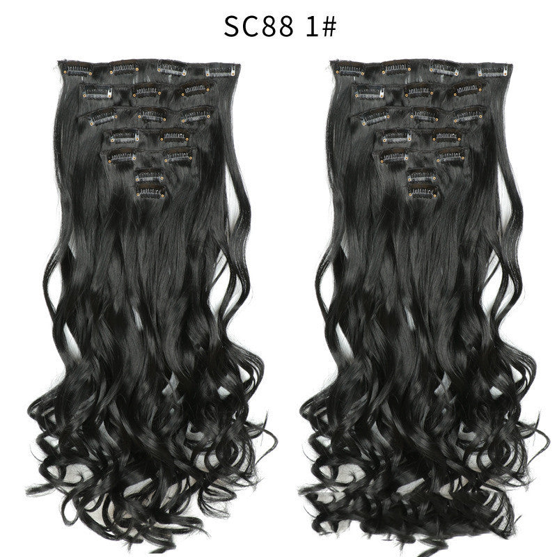 Clip Inhair16 Card Long Curly Wig Patch