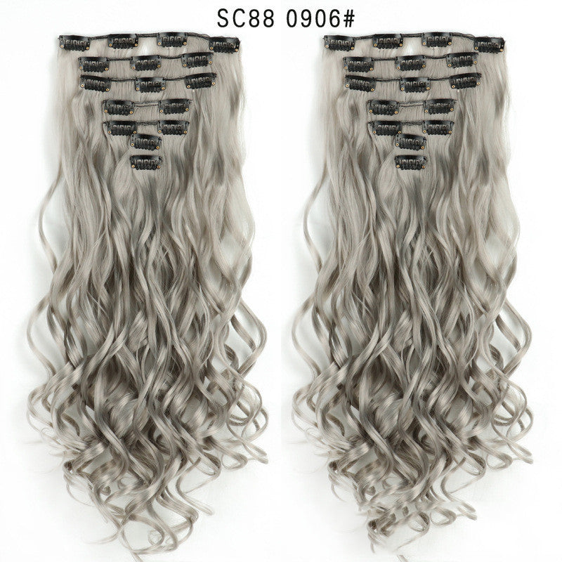 Clip Inhair16 Card Long Curly Wig Patch