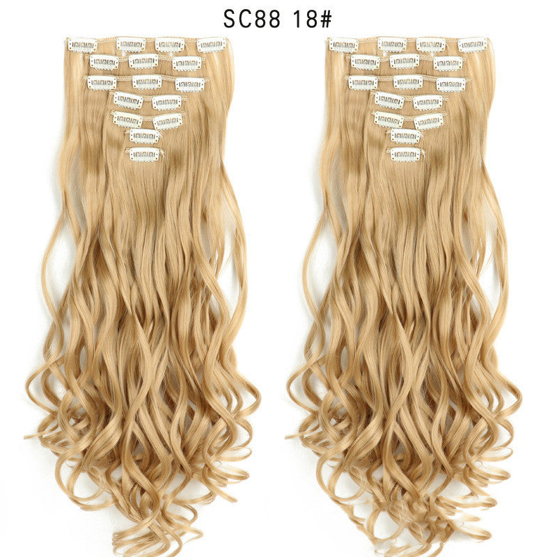 Clip Inhair16 Card Long Curly Wig Patch