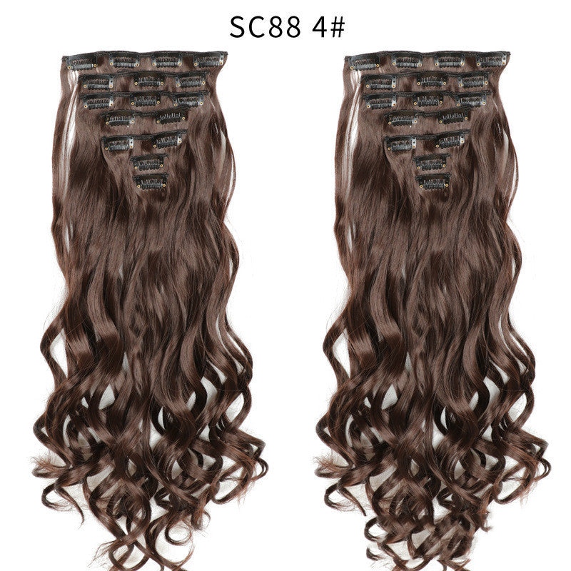 Clip Inhair16 Card Long Curly Wig Patch