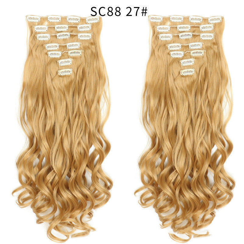 Clip Inhair16 Card Long Curly Wig Patch