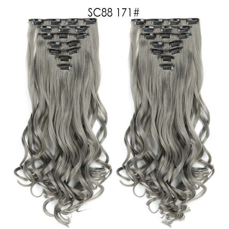 Clip Inhair16 Card Long Curly Wig Patch