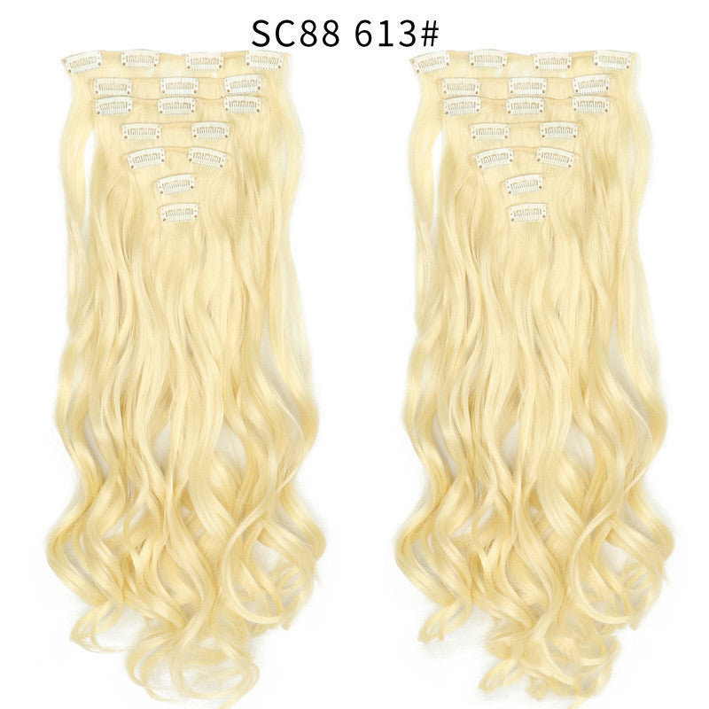 Clip Inhair16 Card Long Curly Wig Patch