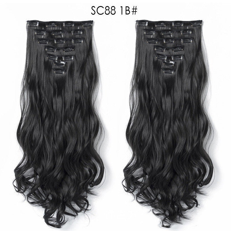 Clip Inhair16 Card Long Curly Wig Patch