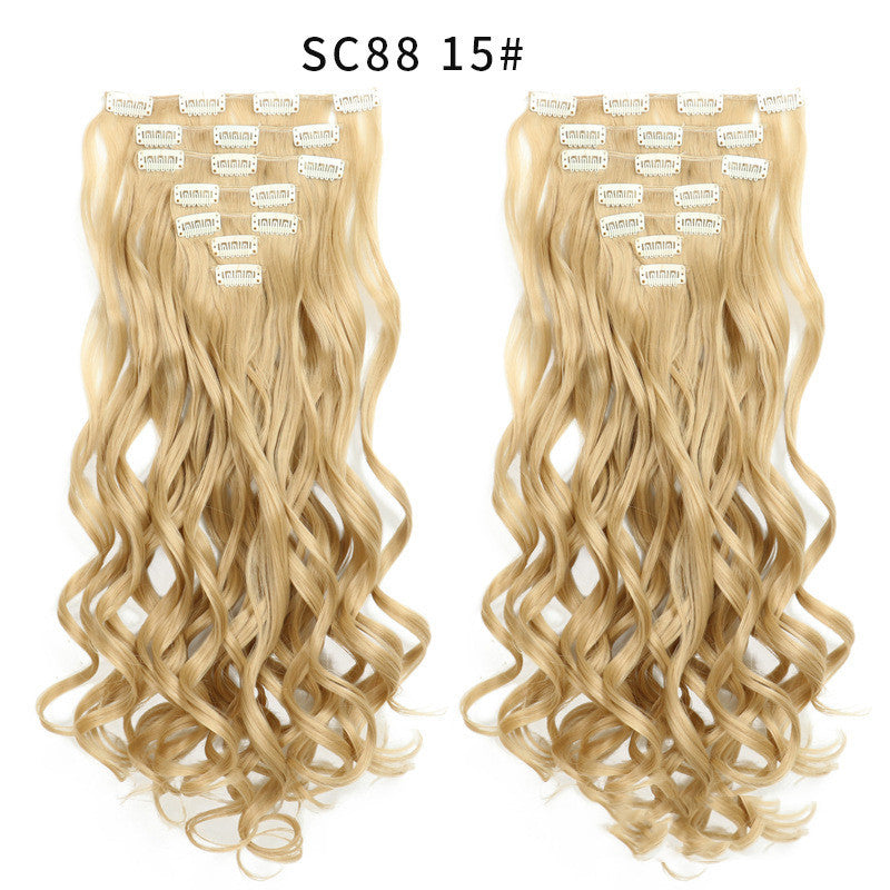 Clip Inhair16 Card Long Curly Wig Patch