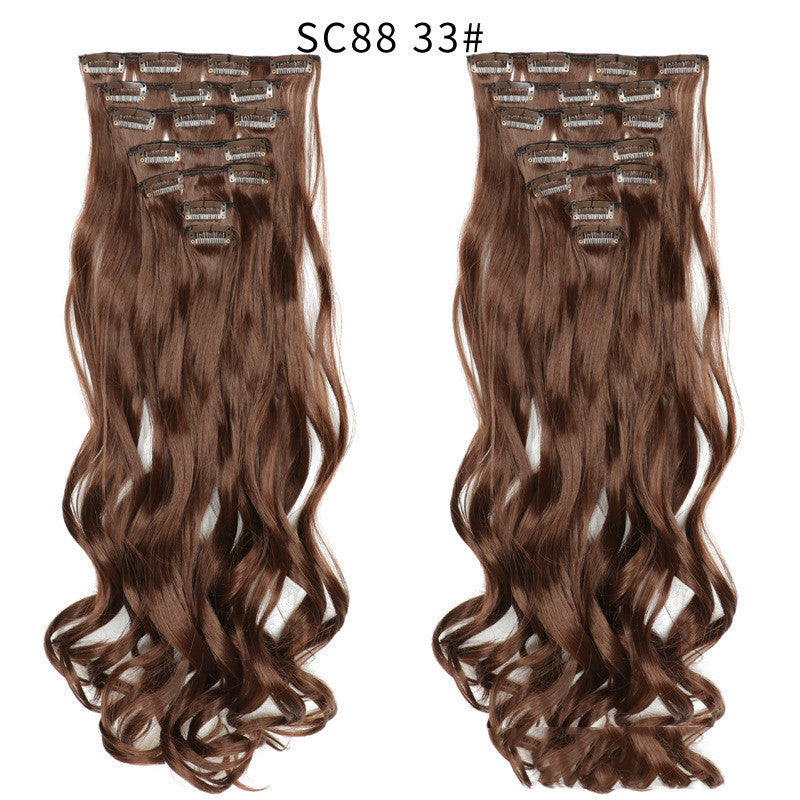 Clip Inhair16 Card Long Curly Wig Patch