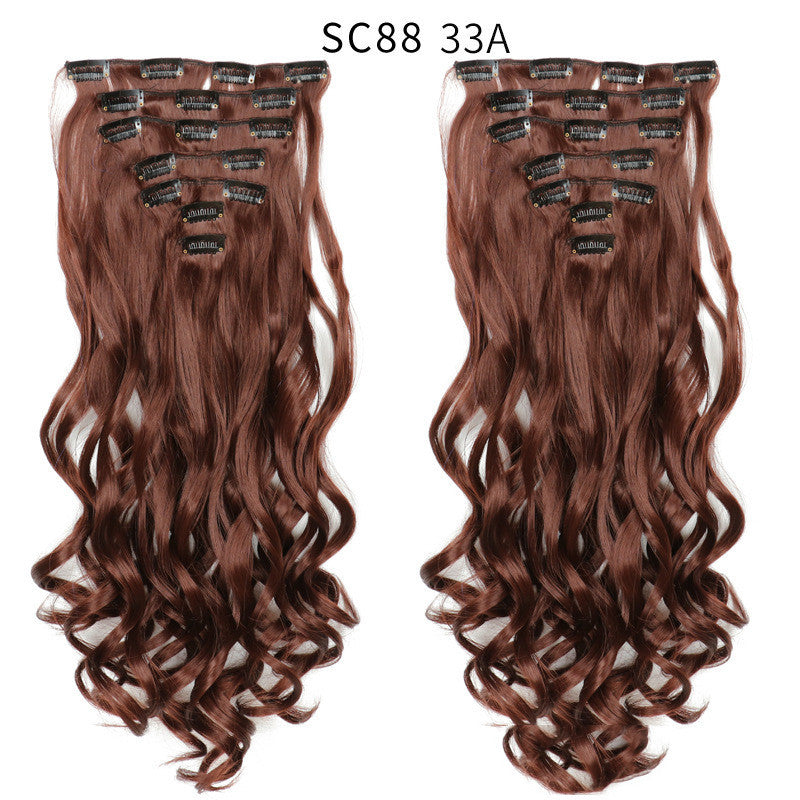 Clip Inhair16 Card Long Curly Wig Patch