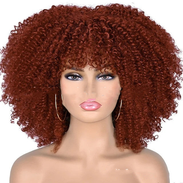 Small Curly Hair Rose Mesh Synthetic Headgear