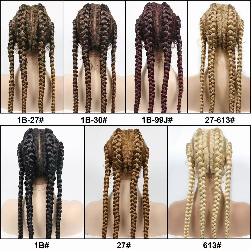 Front Lace Synthetic Fiber Four Braid Wig