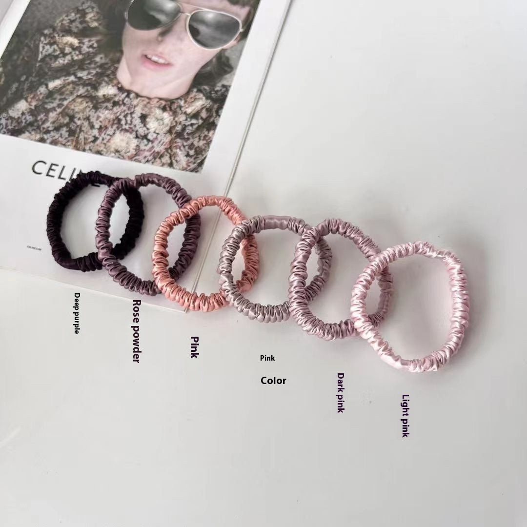 Silk Little Hair Ring Silk Satin Large Intestine Ring Does Not Hurt Traceless Hair Rope