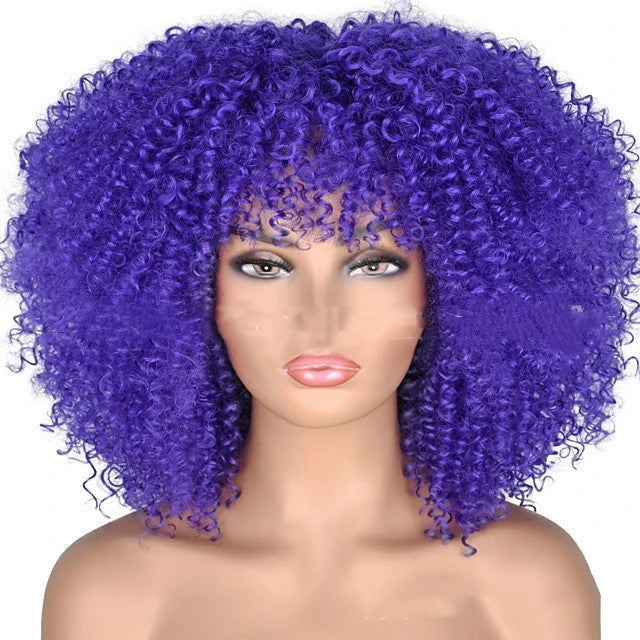 Small Curly Hair Rose Mesh Synthetic Headgear