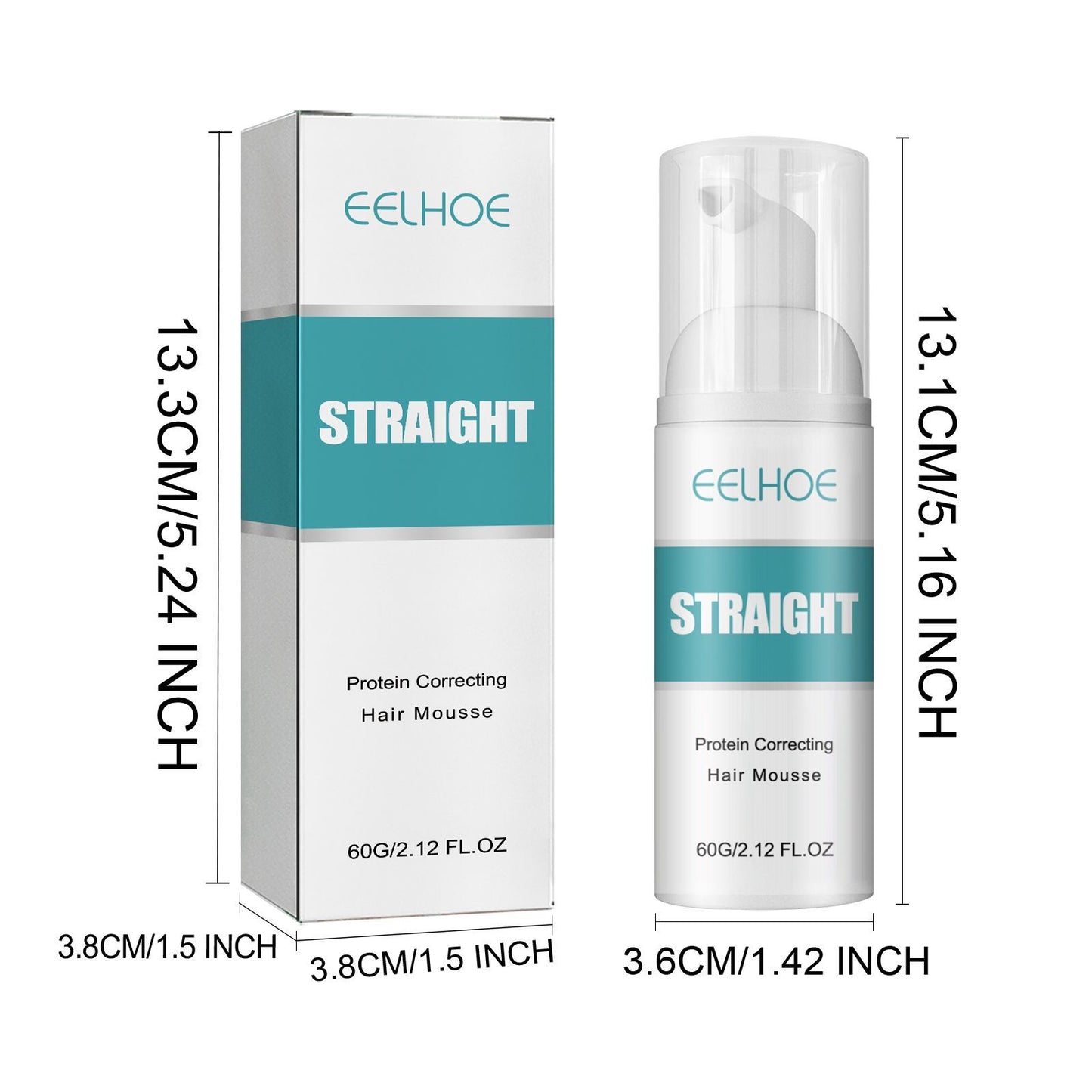 EELHOE Hair Straightening Mousse Smoothing Conditioner Smoothes Frizz And Split Ends Repairs Damaged Hair Leave-In Treatment Cream