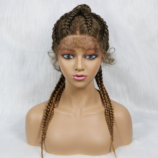 Braided Lace Front Synthetic Wig Braids African Braiding Hair