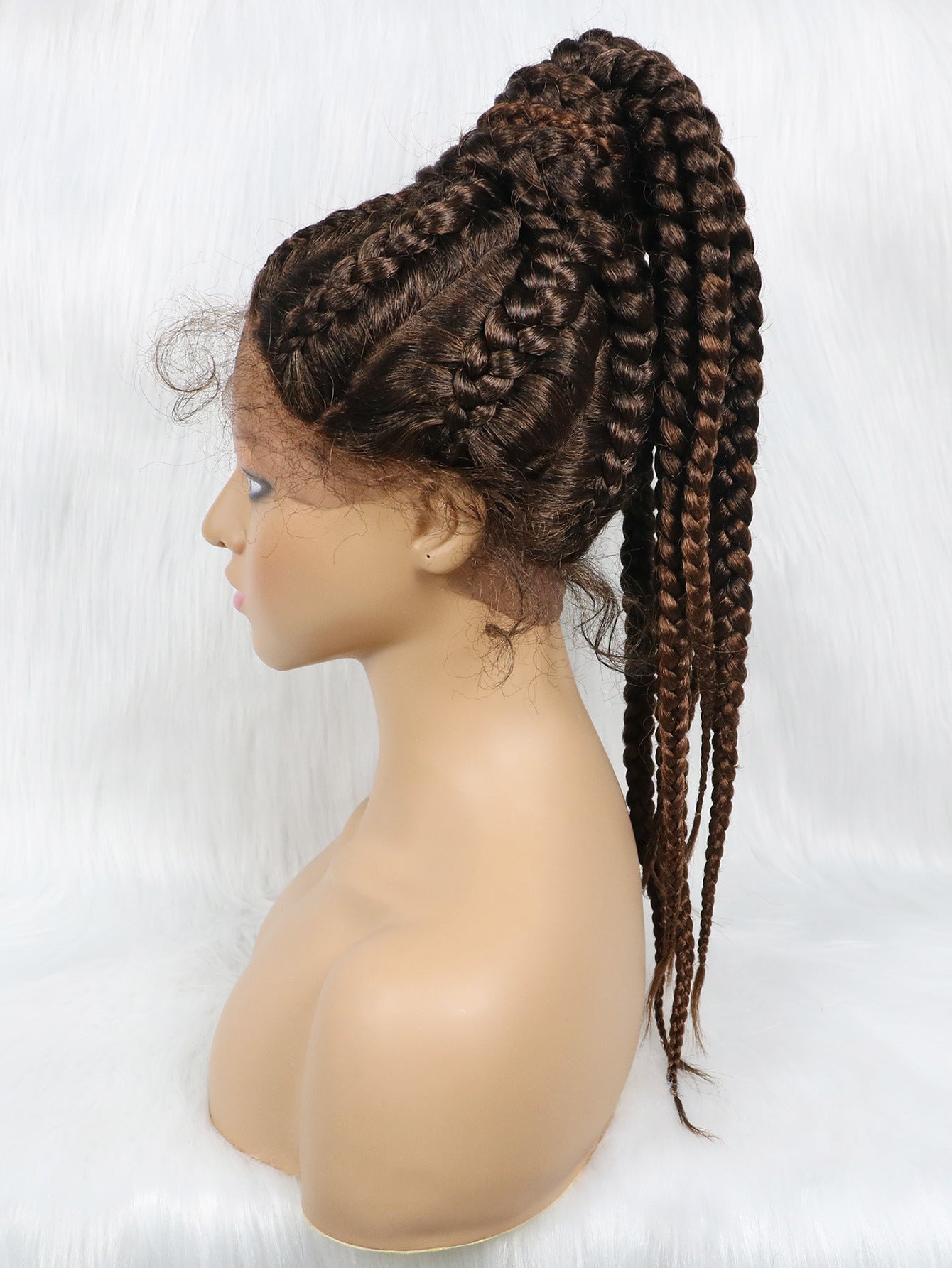 Braided Lace Front Synthetic Wig Braids African Braiding Hair