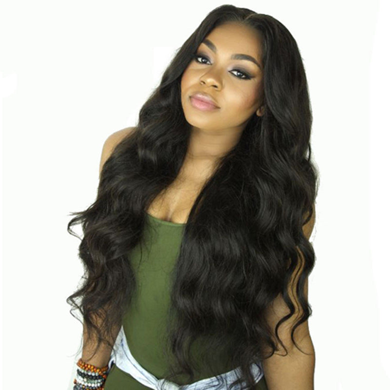 Mid-section big wave long curly wig