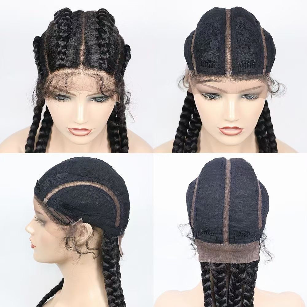 Front Lace Synthetic Fiber Four Braid Wig