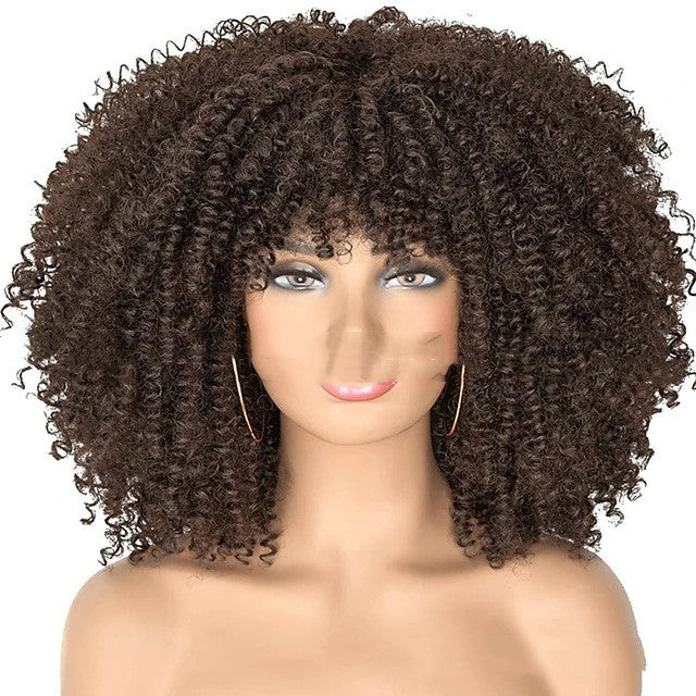 Small Curly Hair Rose Mesh Synthetic Headgear