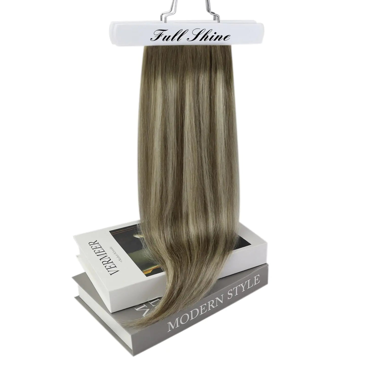 Seamless 20" Clip-In Remy Hair Extensions in Cool Taupe Blonde