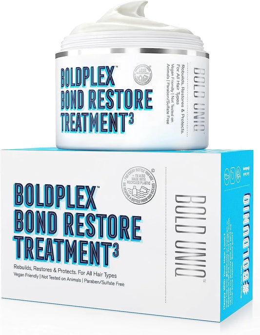 BoldPlex 3 Hair Mask - Deep Conditioner & Protein Treatment for Dry, Damaged Hair - Includes Rosemary Oil for Hair Growth - Repairs & Nourishes Curly, Bleached, or Frizzy Hair - 6.76 Fl Oz