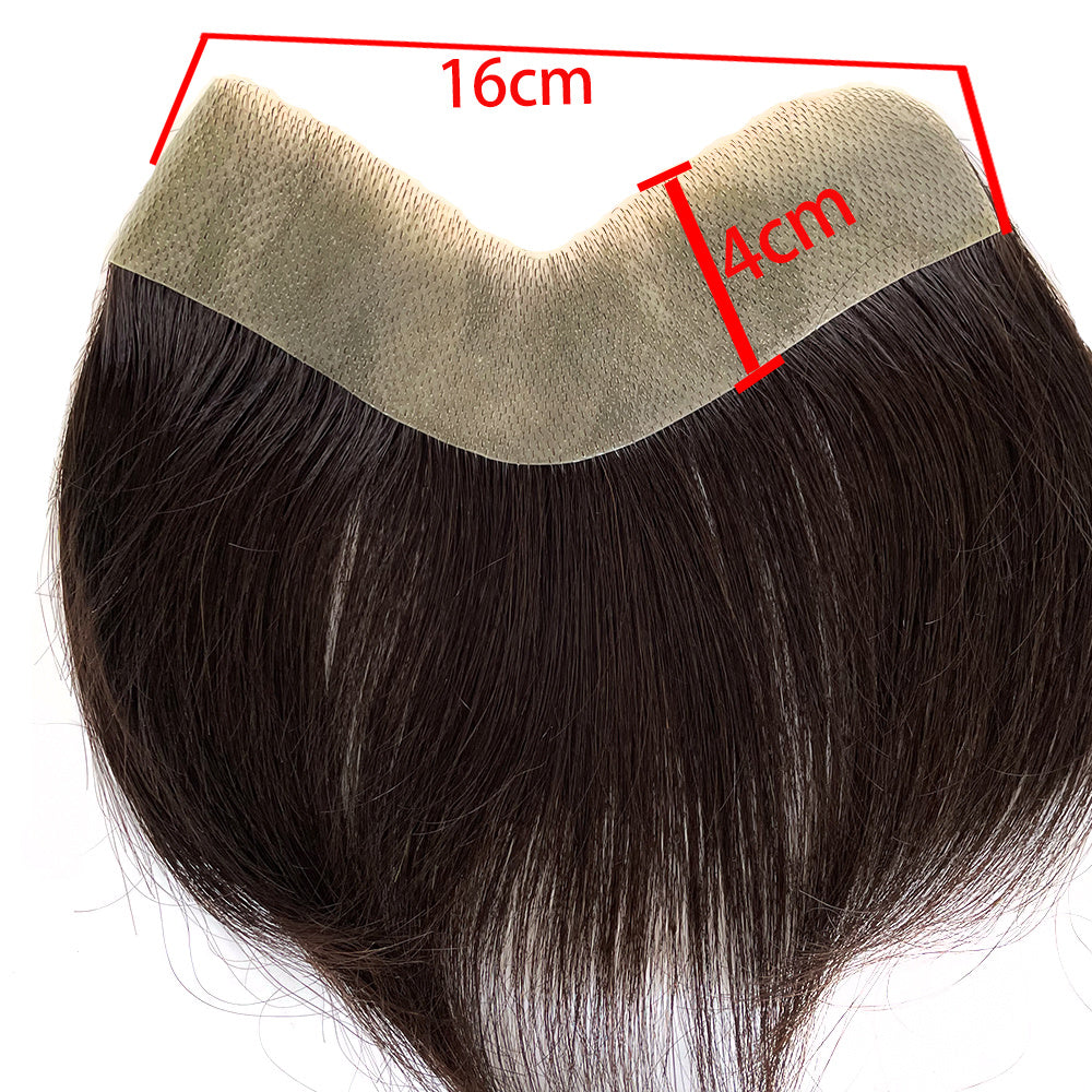 Front Men Toupee Human Hair Piece For15CM