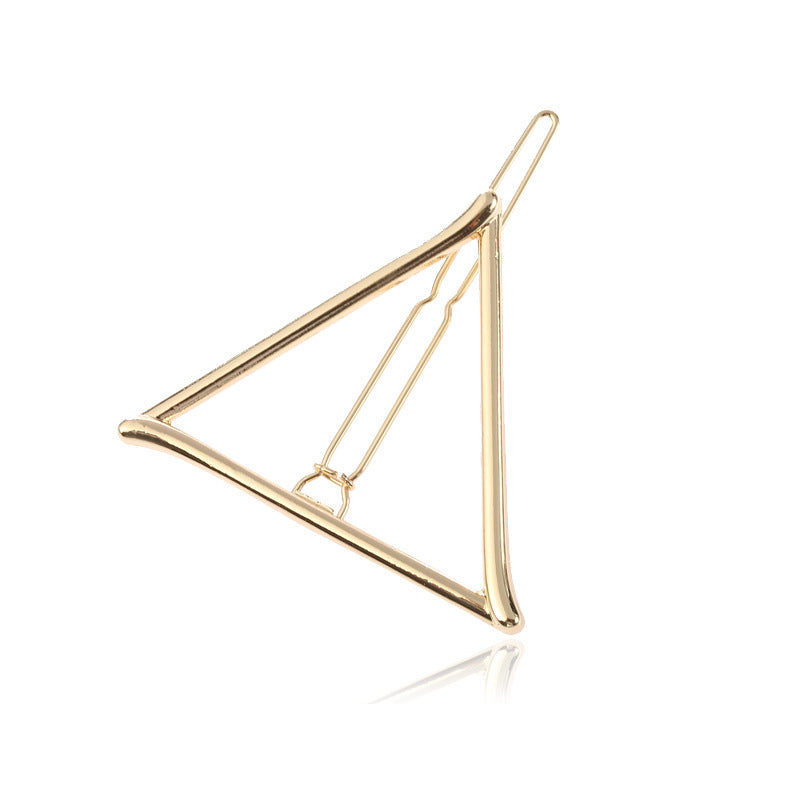 Geometric Triangle Metal Hair Clip Moon Bangs Clip