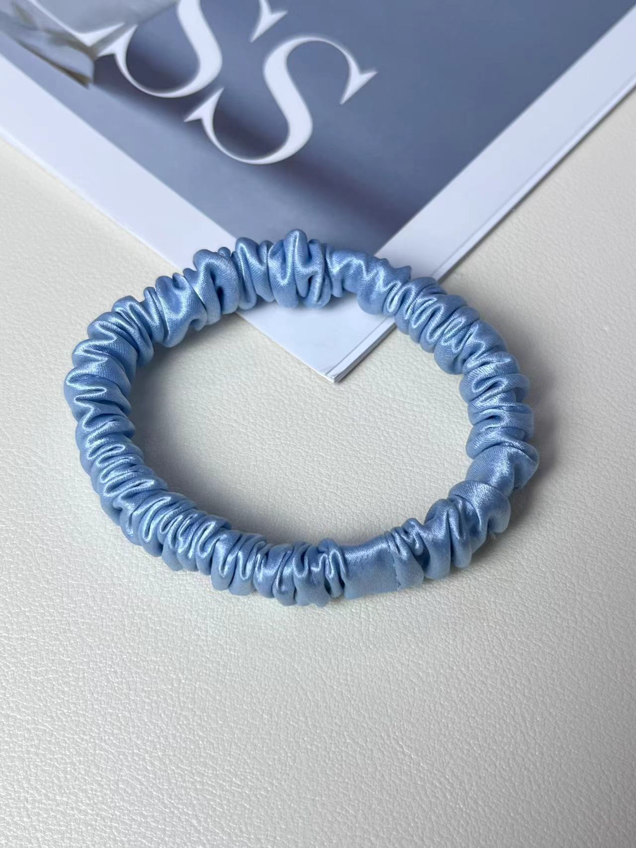 Silk Little Hair Ring Silk Satin Large Intestine Ring Does Not Hurt Traceless Hair Rope