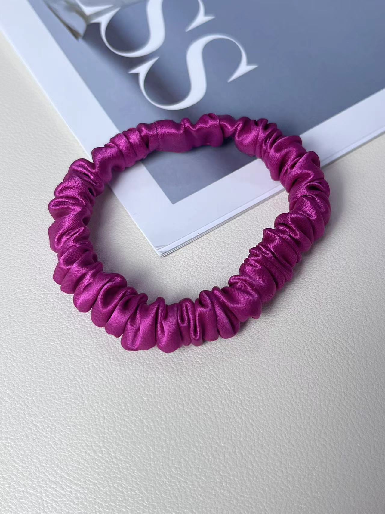 Silk Little Hair Ring Silk Satin Large Intestine Ring Does Not Hurt Traceless Hair Rope