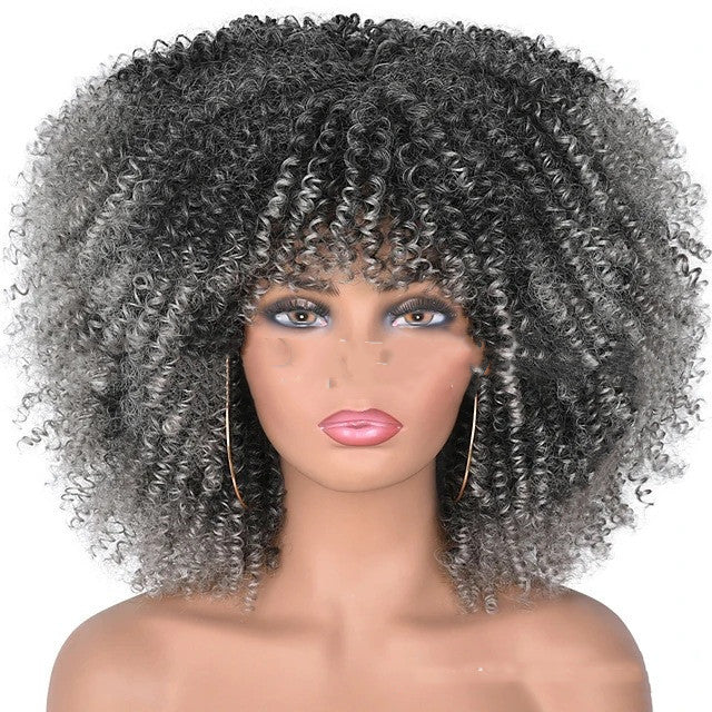 Small Curly Hair Rose Mesh Synthetic Headgear