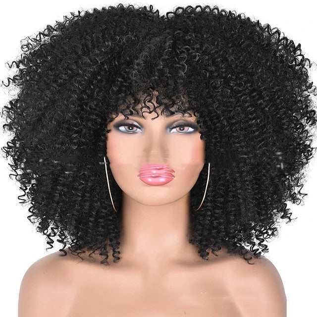 Small Curly Hair Rose Mesh Synthetic Headgear