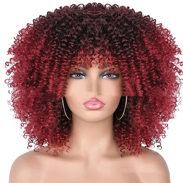 Small Curly Hair Rose Mesh Synthetic Headgear