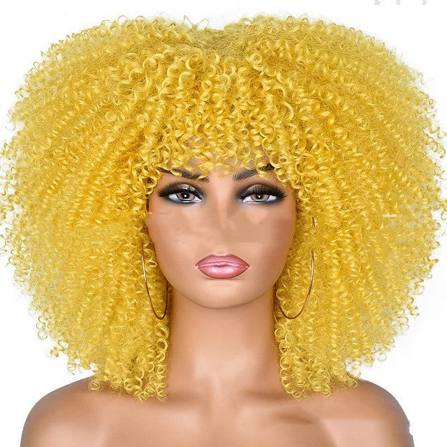 Small Curly Hair Rose Mesh Synthetic Headgear