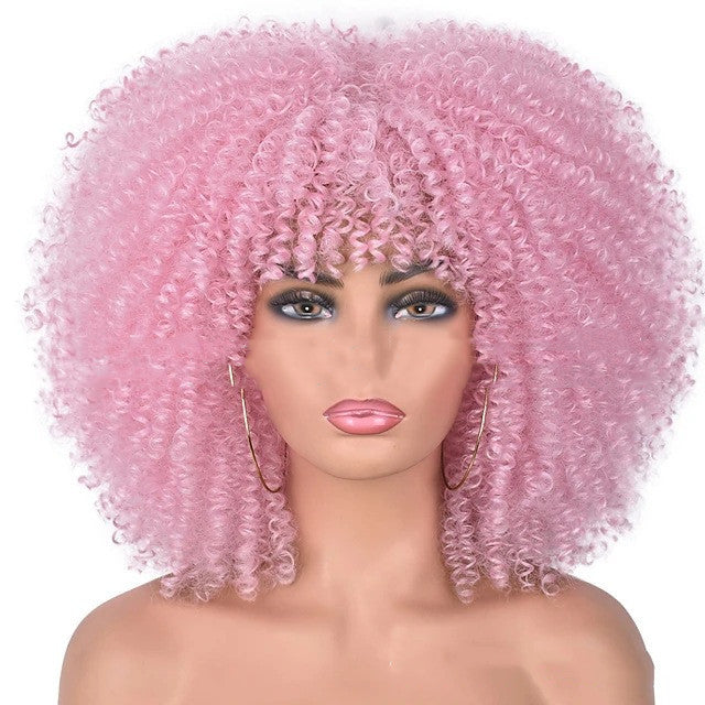 Small Curly Hair Rose Mesh Synthetic Headgear