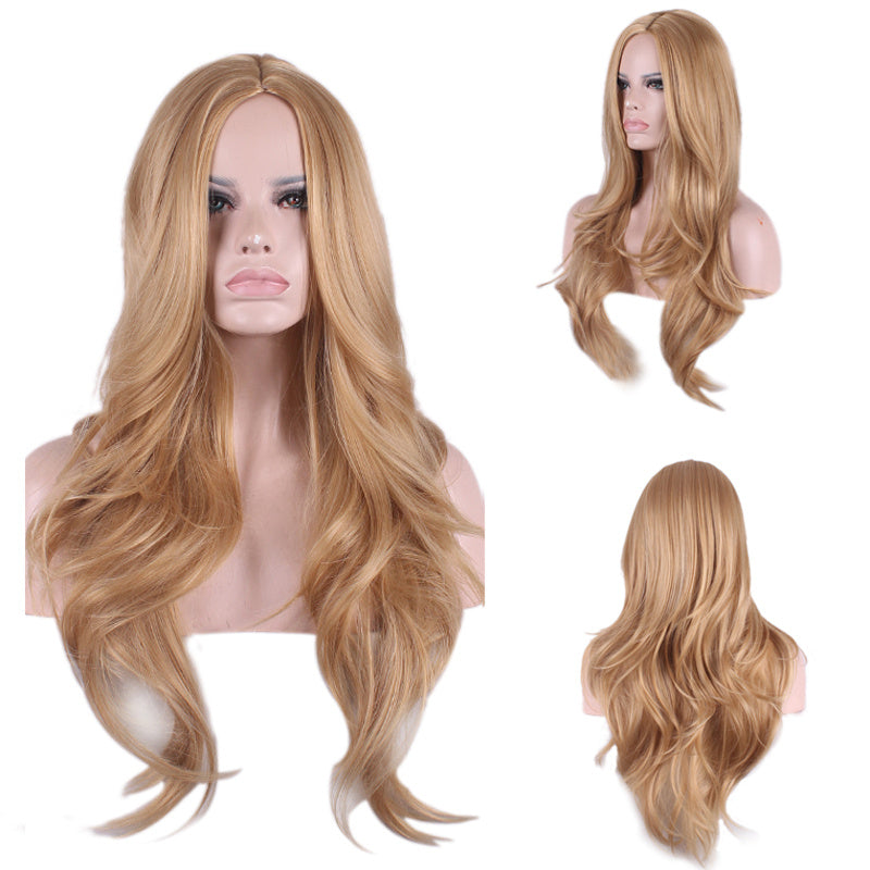 New Hot Selling Models Long Curly Hair Fashion Women's Wig Headgear