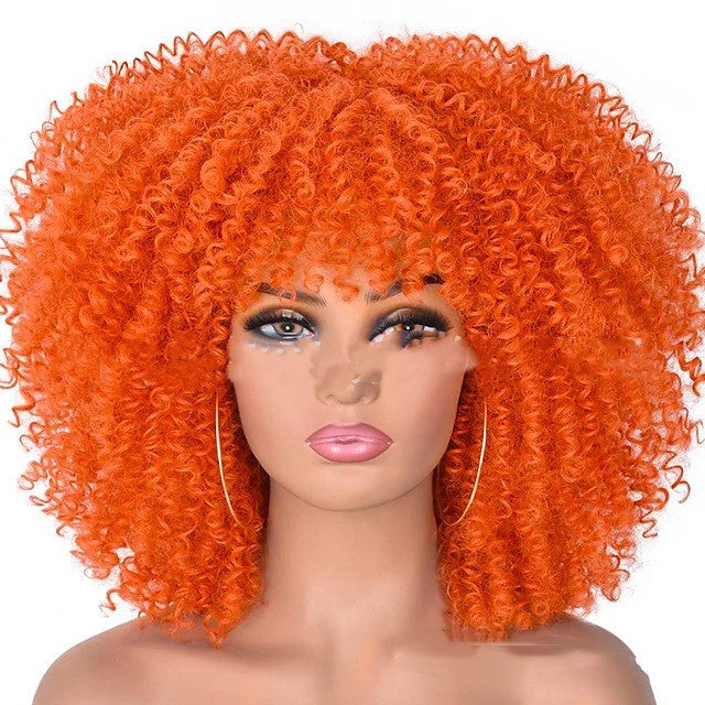 Small Curly Hair Rose Mesh Synthetic Headgear